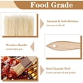 thumbnail image 3 of 2 Pcs Natural Bristle Pastry Brush, Beech Wooden Handle Basting and BBQ Brushes for Cooking, Butter, Oil, Marinade, Grilling & Baking, Kitchen Food Brush (1 inch & 1.5 inch), 3 of 7