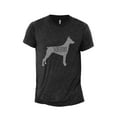 thumbnail image 1 of Doberman Dog Silhouette Men's Modern Fit Fun Casual T-Shirt Printed Graphic Tee Charcoal Grey Small, 1 of 3