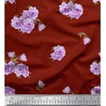 thumbnail image 1 of Soimoi Velvet Fabric Leaves & Peony Floral Decor Fabric Printed Yard 58 Inch Wide, 1 of 3