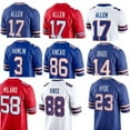 thumbnail image 2 of 12 Jim Kelly jersey 17 Josh Allen 4 James Cook Football Jersey Mens 14 Stefon Diggs 13 Gabe Davis 86 Dalton Kincaid 88 Dawson Knox 58 Matt Milano 40 Von Miller Kids Shirt, 2 of 7