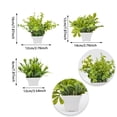 thumbnail image 2 of Conjunto de Vegetación Artificial en Maceta de Hierba Verde Verde de 3 Plantas Falsas Pequeñas Hojas Falsas de Hierba Negra en Maceta para Decoración de Escritorio de Oficina en el Hogar, 2 of 7