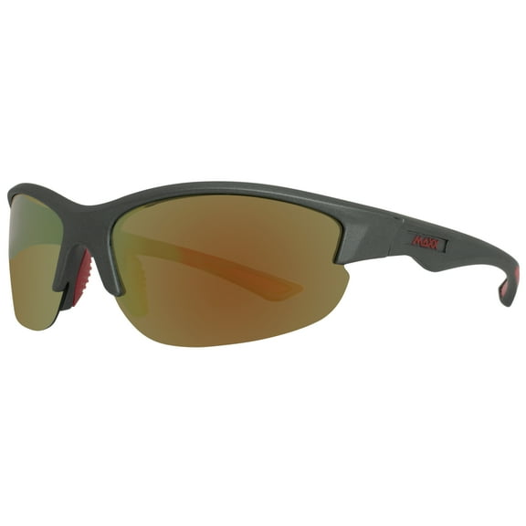 Maxx Spirit Red Mirrored Smoke Polarized Lenses Gunmetal Frame Sports Sunglasses