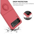 thumbnail image 2 of Samsung Galaxy Z Flip 3 5G Case, Galaxy Z Flip 3 5G Cover 6.7'', Silicone Soft Gel Rubber Bumper Shockproof Anti-Scratch Protective Phone Case with Ring for Galaxy Z Flip3 5G 2021-New Red, 2 of 15