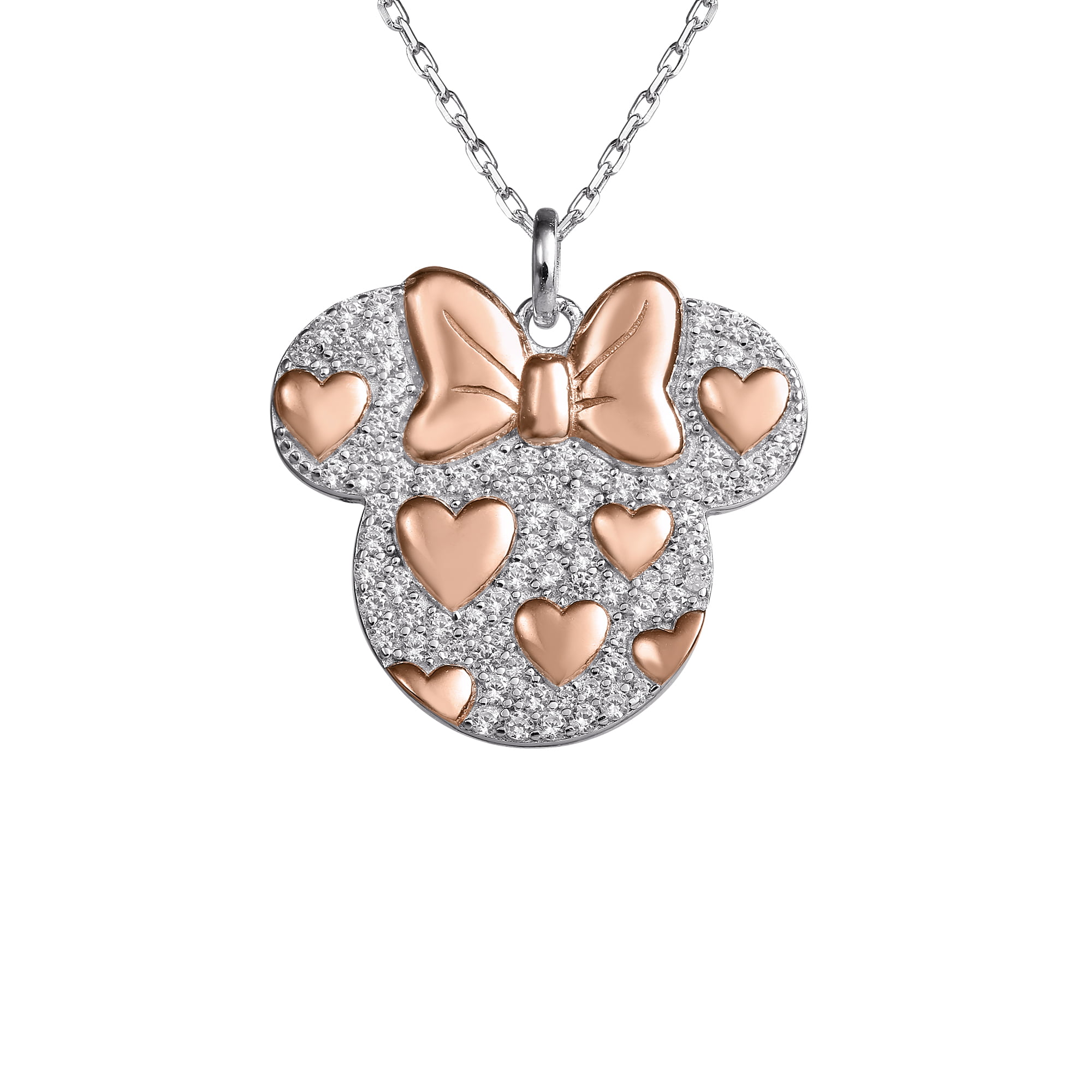 UK SILVER PLT CRYSTAL LOVE HEART NECKLACE Jewellery Gift Idea Wife Girlfriend 