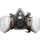 thumbnail image 1 of Respirador reutilizable de media cara de 3 m 6200, gases, vapores, polvo, pintura, limpieza, esmerilado, aserrado, lijado, soldadura, correas ajustables para la cabeza, bayoneta C, 1 of 2
