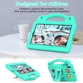 thumbnail image 4 of ShellTech Kids Case for Onn 7 inch Tablet Case (2024) Gen 4 Model:100135924,Kids Boy Girl EVA Case Shockproof Stand Handle Cover for Onn 7 inch Tablet 2024 Gen 4,Mintgreen, 4 of 8