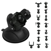Dash Cam Suction Mount with 10+ Swivel Ball Adapters Compatible with Rexing V1, UGSHD, AUKEY, APEMAN, Byakov, Z-Edge, Roav, Old Shark, YI, Pezt, UGSHD and Most Dash Cameras