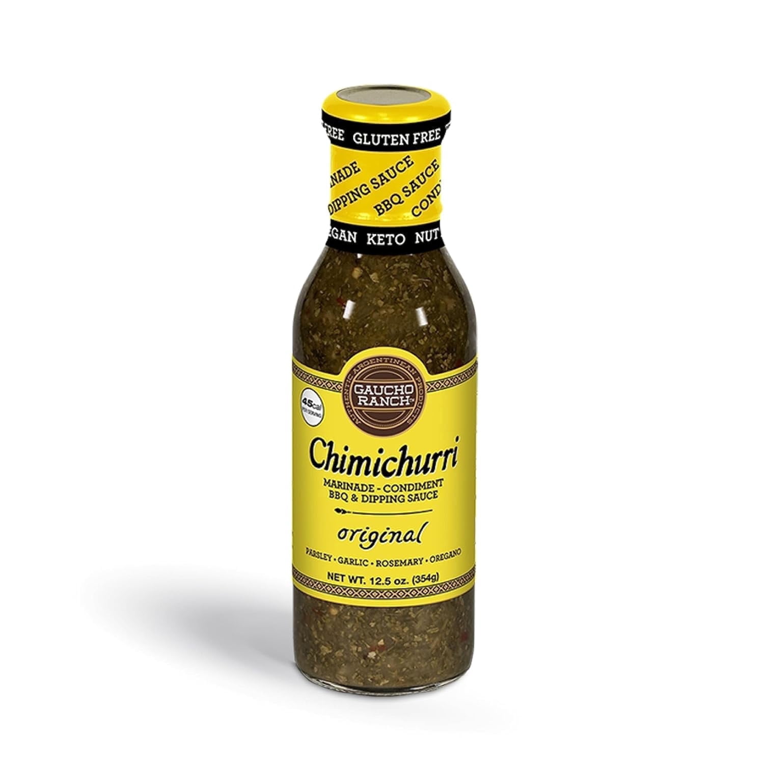 (2 pack) Gaucho Ranch Chimichurri Sauce Original Flavor | Chimichurri Seasoning Mix of Parsley, Garlic and Rosemary with Hints of Oregano | Adobo Sauce Gluten Free, Keto, Vegan | Ideal for Meat - 12.5oz