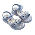 thumbnail image 3 of SGMVNU Toddler Little Girls Sandals Open Toe Soft Sole Flat Sandal Casual Lightweight Summer Beach Sandal Dress Shoes, Size 9-9.5 Years, Silver, 3 of 9