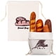 thumbnail image 1 of Bolsas de pan lavables caseras, bolsas de lino con cordón, contenedores de tela para pan, 2 uds., 1 of 4