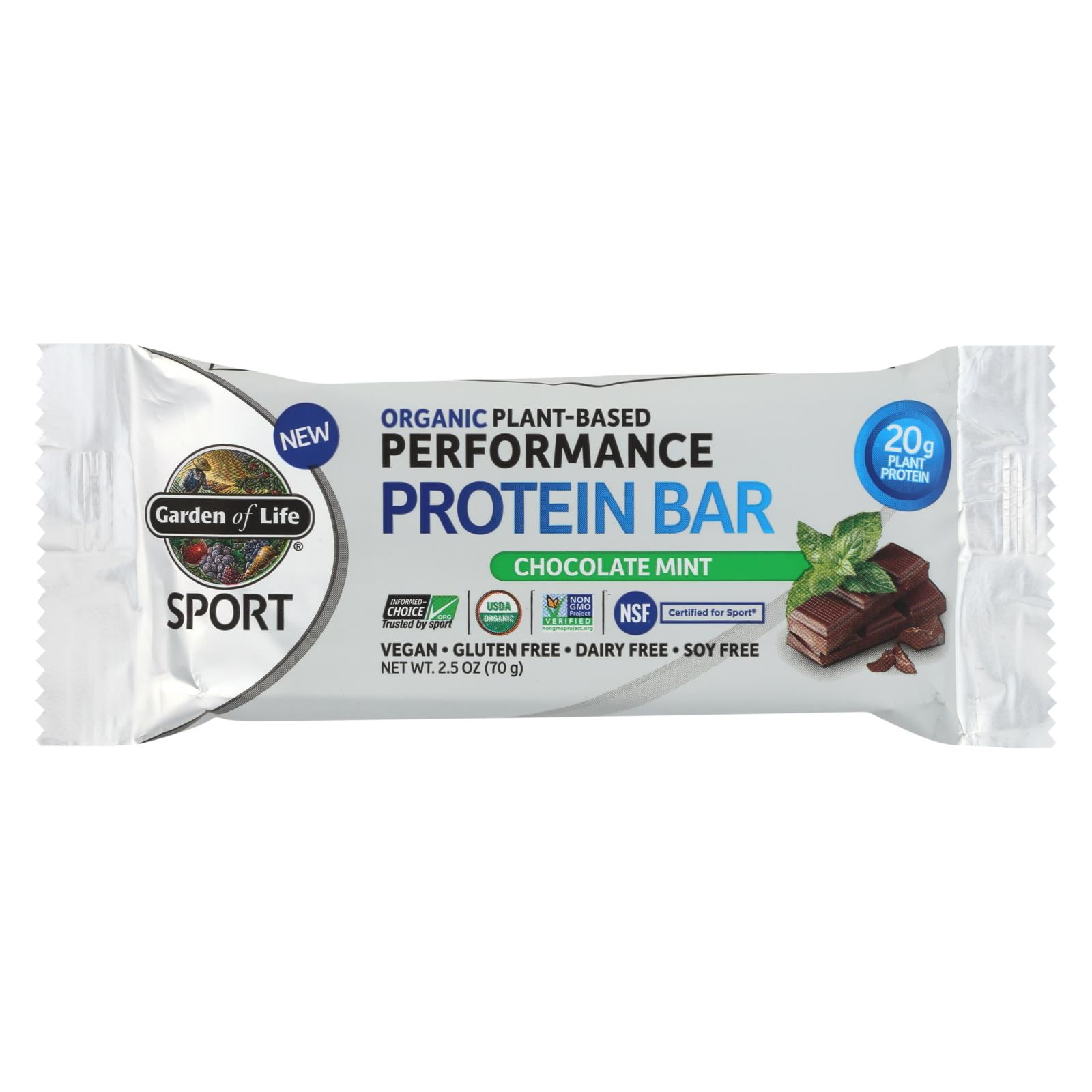 Garden Of Life Sport Protein Bar Chocolate Mint Case Of 12
