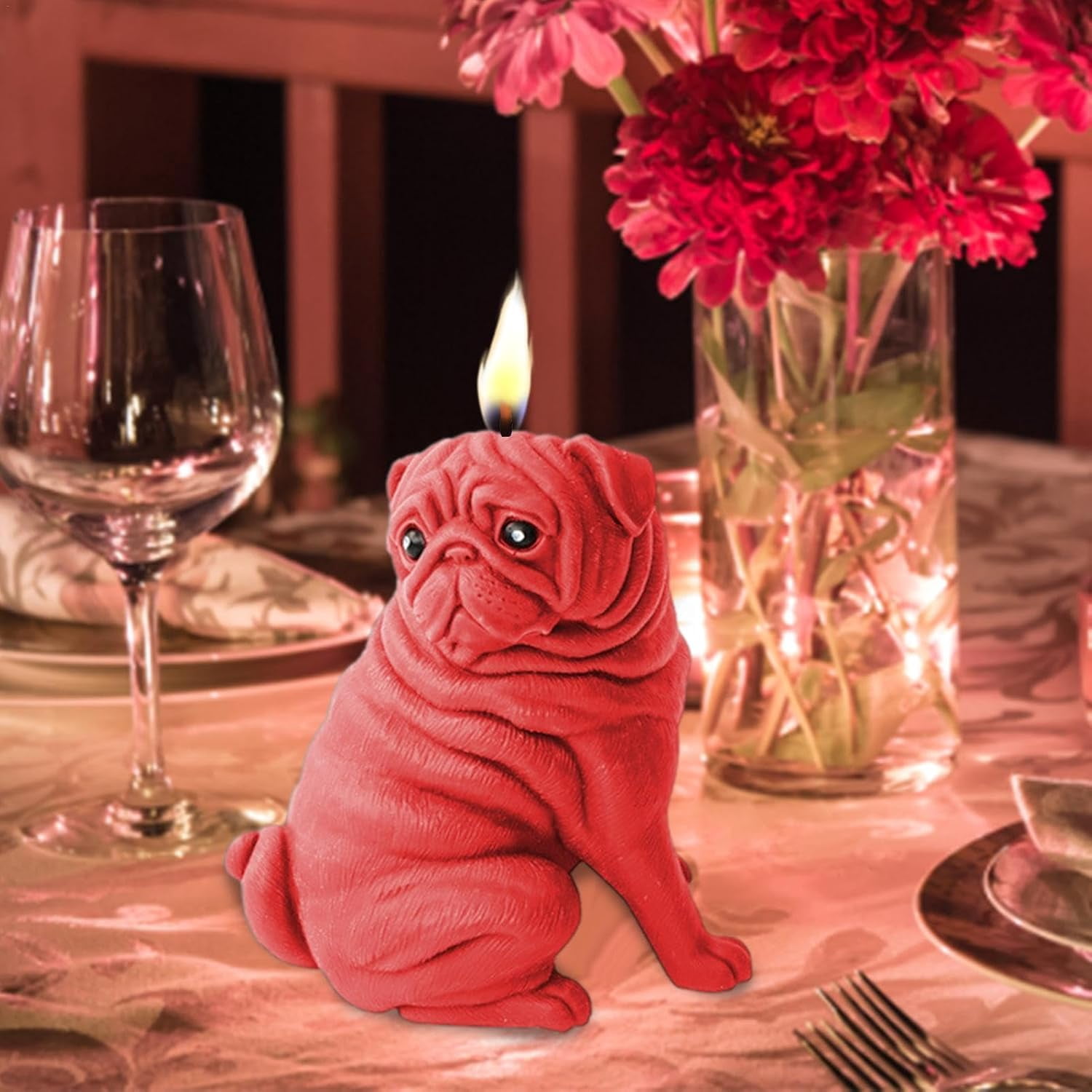 Silicone Candle Moulds, Dog Animal Candle Silicone Mold, Handmade Candle Making Mould, Reusable Silicone Mould for Aromatherapy Candle Epoxy Resin Fondant Cake Chocolate Candy Soap Craft