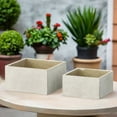thumbnail image 2 of Calvian Terracotta Square Planter Set (Set of 2), 2 of 6