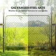 thumbnail image 3 of Outsunny Garden Gate Chain Link Fence Gate, Galvanized Steel Garden Door for Yard Entrance Way, 47.2 x 70.9 in., Silver, 3 of 9
