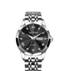 thumbnail image 1 of Reloj De Cuarzo Casual De Acero Impermeable Para Hombre Xtellar Plateado Negro, 1 of 4