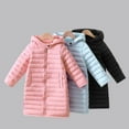 thumbnail image 5 of GYRATEDREAM Boys Girls Winter Coats Hooded Outerwear Puffer Jacket Water Resistant Warm Long Parka for 4-5Y Blue, 5 of 7