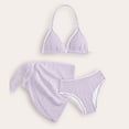 thumbnail image 4 of Girls Swimsuits Size 14-16 Ruffle Bikini Sets for Girls Spaghetti Strap Tankini Set 3 Pieces Contrast Trim Girls Bathing Suits Size 14-16, 4 of 5