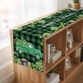 thumbnail image 6 of Table Runners 72 Inches Long Dress Scarves, St. Patrick's Day Farmhouse Kitchen Table Runner, Coffee Tablerunners, Green Truck Lucky Shamrocks Farmhouse Check 14x72 Inch, 6 of 9