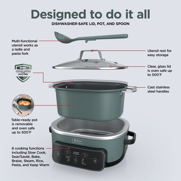 Ninja 8-in-1 PossibleCooker Plus 7.5 Qt Multi-Cooker, Slow Cooker