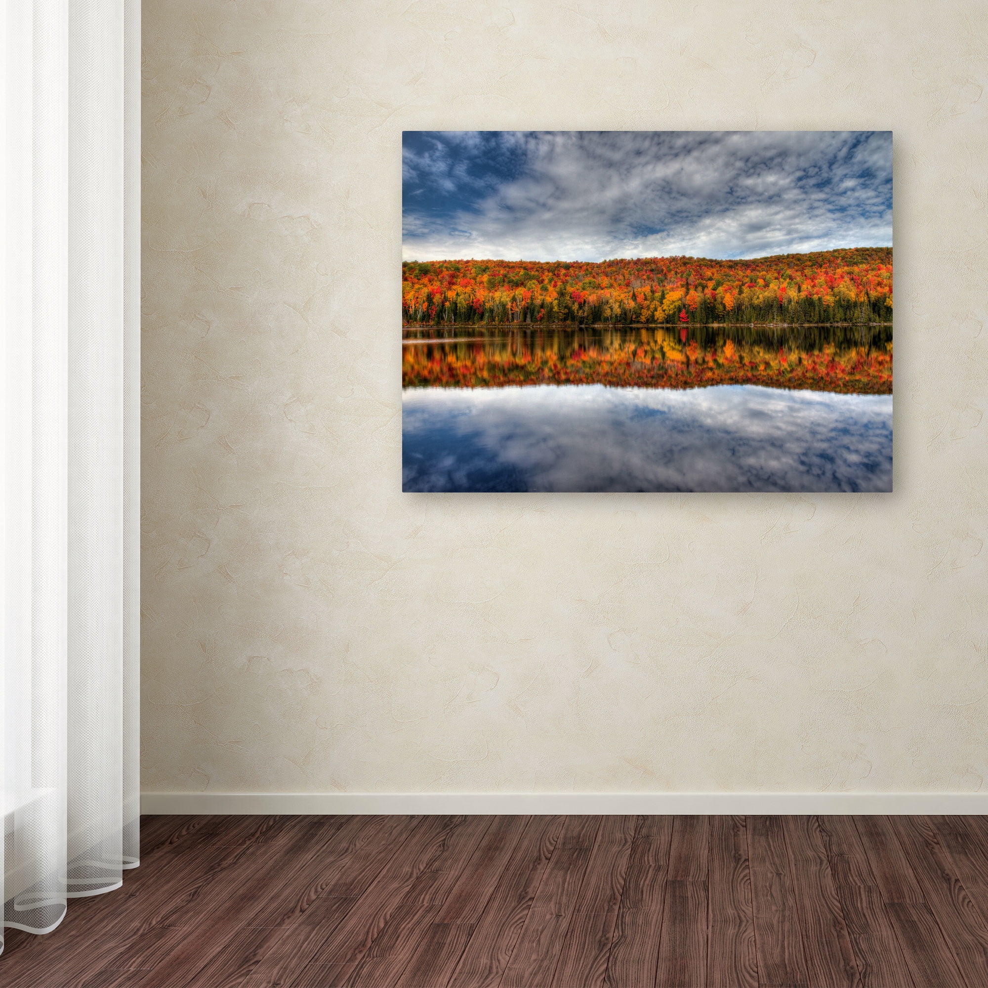 Trademark Fine Art 'Autumn Reflection' 16" x 24" Canvas Art (PL0008-C1624GG)