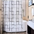 thumbnail image 5 of WHAMVOX 180x240CM Shower Curtain Printing Curtain Home Decor Waterproof Bathroom Decor Shower Curtains (Grids), 5 of 8