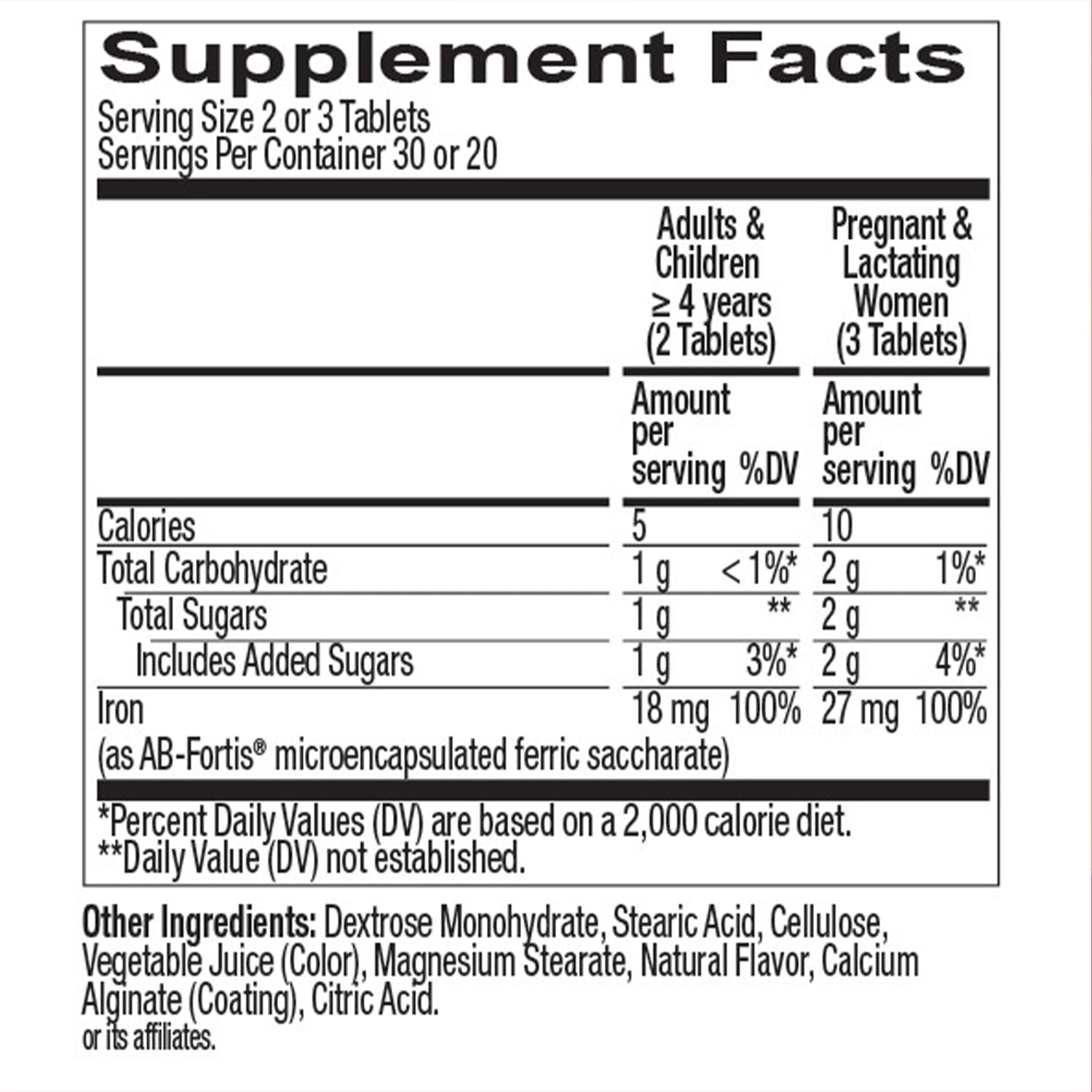 OLLY Delightful  Iron Chewable Tablet Supplement Iron from AB Fortis Fruit Punch Flavor 60 Count