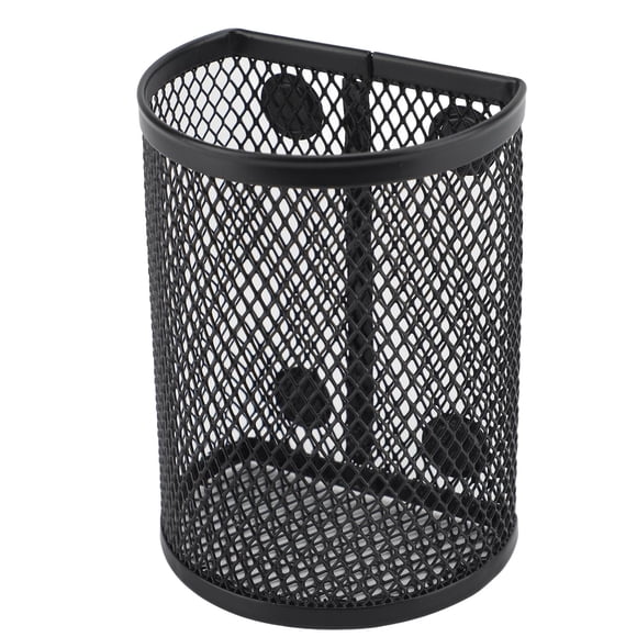 Porte-stylo, Panier de Rangement Moderne en Maille Semi-Circulaire en Métal avec Quatre Aimants, Fournitures de Bureau pour Organiser Stylos, Marqueurs, Ciseaux, Pinces, Notes