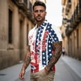 thumbnail image 3 of Aplkyhs 250th Anniversary Flower Matching Couple Golf Shirts Mens Hawaiian Shirt Golf Accessories for Men Mens Shirts Casual Soft and Comfortable for Hiking Running Gym, 3 of 6