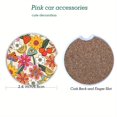 thumbnail image 1 of 2pcs Ceramic Car Coasters With Cork Back And Finger Slot To Keep Your Car Cup Holders Clean And Dry, 1 of 4