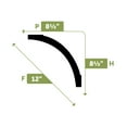 thumbnail image 3 of 8 1/2"H x 8 1/2"P x 12"F x 94 1/2"L Medway Traditional Cove Crown Moulding, 3 of 15