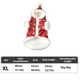 thumbnail image 2 of Dog Christmas Outfits Girl Boy Dog Holiday Dress Lightweight Doggie Costume Puppy Clothes Pet Apparel with Bowknot Santa Print Cat Clothing, Red X-Large, 2 of 5