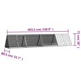 thumbnail image 4 of vidaXL Rabbit Cage Anthracite 403.5x80.5x71 cm Galvanised Steel, 4 of 4