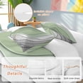 thumbnail image 2 of 3 Piece Sage Green Grey Ombre Duvet Cover Set California King,Microfiber Comforter/Quilt Cover with Corner Ties and 2 Pillowcases,Modern Abstract Art Aesthetics All Season Bedding with Zipper Closure, 2 of 8