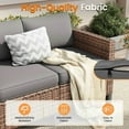 thumbnail image 3 of ELPOSUN Patio Furniture Sofa,All-Weather Patio Loveseat Outdoor Sofa,Outdoor Loveseat Sofa,Weather Resistant Wicker Loveseat with Deep Seat Cushion (ONLY Patio Loveseat Sofa)Grey, 3 of 6