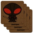 thumbnail image 1 of Aquaman Movie Black Manta Chibi Character Low Profile Novelty Cork Coaster Set, 1 of 4