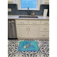 thumbnail image 3 of Carolines Treasures BB7386RUG Blue Fish Watercolor Machine Washable Memory Foam Mat, 3 of 4