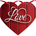 thumbnail image 2 of Valentine's Day Heart Wood Decor Happy Valentine's Day Hanging Sign Love Wooden Door Signs Heart Shaped Wall Plaque Decor for Valentine Wedding Home Dining Room Bedroom Home Decor, 2 of 6