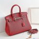thumbnail image 1 of Bolso de mano de cuero para mujer Birkin bolso de mano de cuero de vaca de primera capa bolso cruzado de viajero Kelly, 1 of 5