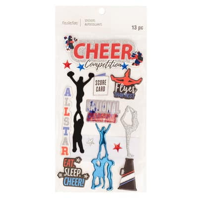 12 Pack: Pro Cheerleading Dimensional Stickers by Recollections