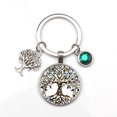 thumbnail image 1 of Piedra de cristal Árbol de la vida Declaración Llavero Arte Foto Vidrio Colgante Llavero DIY Regalo Joyería Encanto Bolsa Recuerdo JM, 1 of 1