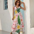 thumbnail image 2 of Flamingo Pattern Pattern Design Sleeveless Dress Summer Clothes for Women Women's Clothing 2025, 2 of 7