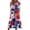 Dark Blue, variant on Women's 250th Anniversary Independence Day Round Neck Casual Dress with Pockets Short Sleeve Patriotic Printed Summer Tunic Light Blue S