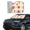 thumbnail image 4 of XMXY Car Sun Shade Windshield, Psychedelic Eyes Pattern Automotive Front Window Sun Visor for Cars SUV Trucks, Small Size, 4 of 8