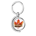 thumbnail image 1 of Automne Salutations Érable Émotionnel Tournant Porte-Clés en Métal Porte-Clés, 1 of 2