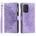 thumbnail image 4 of Galaxy A53 5G Case, Samsung Galaxy A53 Wallet Case with Crossbody Shoulder Strap, Dteck Embossed PU Leather Folio Case Stand with 8 Card Slots Zipper Purse for Samsung Galaxy A53 5G, Purple, 4 of 5