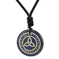thumbnail image 1 of Colgante de triquetra antiguo, collar con colgante de runa, joyería de runas talladas lisas, negro Azul oscuro Yuyangstore COLLAR COLGANTE, 1 of 8