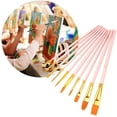 thumbnail image 2 of Paint Brushes Set, 10 Pcs Round Pointed Tip Nylon Hair Artist Acrylic Paint Brushes for Acrylic Oil Watercolor, Face Nail Art, Miniature Detailing & Rock Painting (Pink) Multisize, 2 of 4