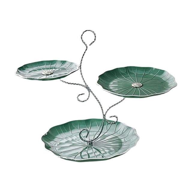 Tumotour Fruit Tray Home Living Room Three Layer Candy Tray Snacks Dried Fruit Storage Tray Fruit Tray