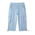 thumbnail image 2 of Girls Cargo Capris Pants, Casual Comfortable Summer Pants with Pockets for Toddler Girls and Kids, Fashion Trousers, 2 of 6