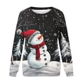 thumbnail image 4 of Women's Ugly Christmas Sweatshirt Funny Xmas Tree Graphic Long Sleeve Round Neck Loose Holiday Pullover Shirt, 4 of 4